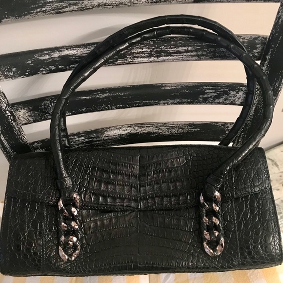 Nancy Gonzalez Black Crocodile Handbag 👜 - Picture 2 of 8